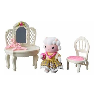 Imagem de Coleção Casinha Feliz, Conjunto Penteadeira e Cadeira com Ovelhinha, Brinquedo Infantil Boneca