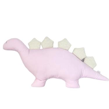 Imagem de Almofada Decorativa Dino Bento Rosa/Linho Bege, Biramar Baby, Rosa