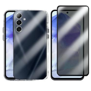 Imagem de Kit Capa Capinha Clear Case Space Compatível Samsung Galaxy A55 e Película 3d Privacidade