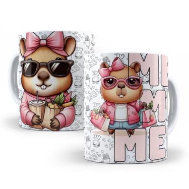 Imagem de Caneca de Cerâmica Personalizada 325ml Capivara Me Mimei - Mecolour