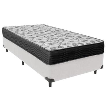 Imagem de Cama Box Solteiro Branco + Colchão ISO100 D33 Ortobom