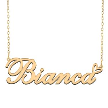 Imagem de A168A Colar de nome personalizado personalizado personalizado colar de nome banhado para mãe filha amizade feminino dia dos namorados aniversário de Natal ano novo, Metal, Sem pedras preciosas