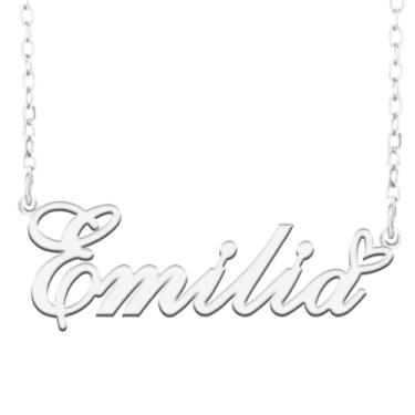 Imagem de A168A Colar de nome personalizado personalizado personalizado colar de nome banhado para mãe filha amizade feminino dia dos namorados aniversário de Natal ano novo, Metal, Sem pedras preciosas