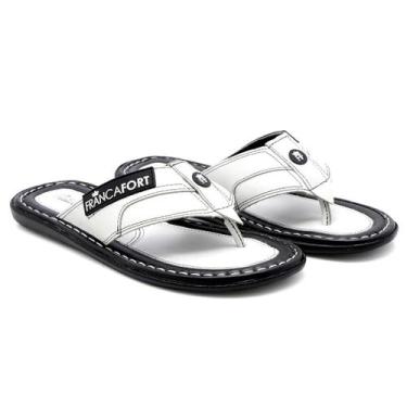 Imagem de Chinelo Masculino Em Couro Legitimo Forrado Confortável Leve  - Franca