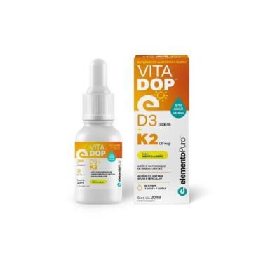 Imagem de VitaDop D3 + K2 Gotas - Elemento Puro, Menta Limão, 20 ml