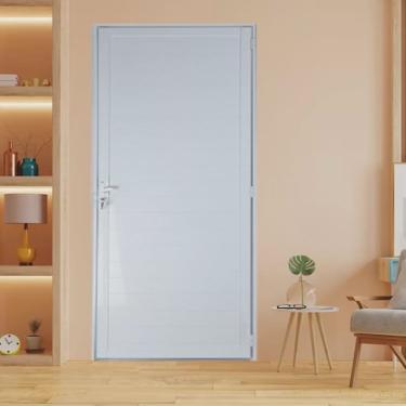Imagem de Porta Lambril de Alumínio 210 X 80cm com Maçaneta Linha 25 Lado Esquerdo Esquadrias Bergamo