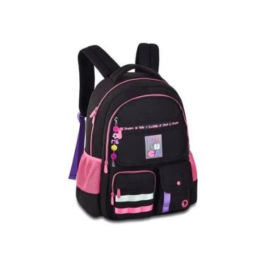 Imagem de Mochila Escolar Juvenil Feminina De Costas Luluca