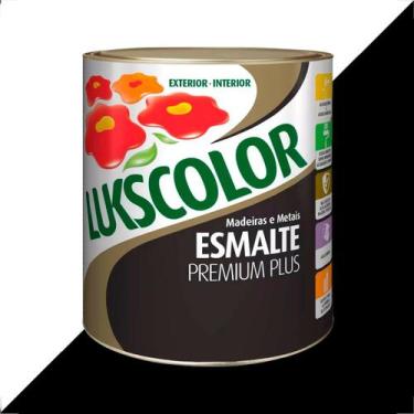 Imagem de Tinta esmalte lukscolor fosco 900ml preto