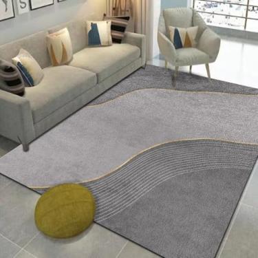 Imagem de Tapete cinza para sala de estar, tapete grande para quarto, tapete macio para cabeceira, tapete minimalista para decoração de casa, AD1734, QD, A, 300x400CM