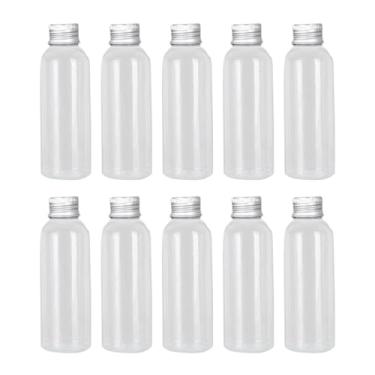 Imagem de Kokiya 10 garrafas de viagem para produtos de higiene pessoal com tampas de parafusos Recipientes de líquidos de garrafa de óleo essencial para loções de