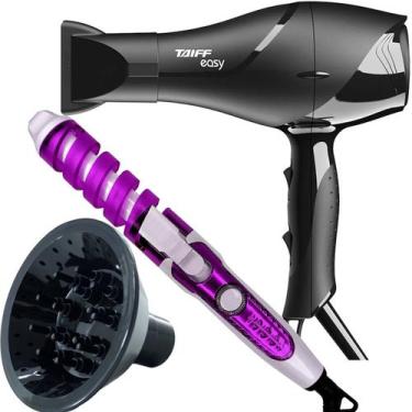 Imagem de Secador De Cabelo Taiff 1700w Ions Profissional Ar Quente Frio Preto D