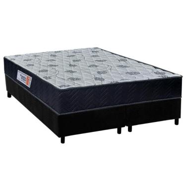 Imagem de Cama Box Queen Colchão Ortopédico Orthoflex Foggia Sogni Unic Pillow Top + Base Camurça Black(158X198)