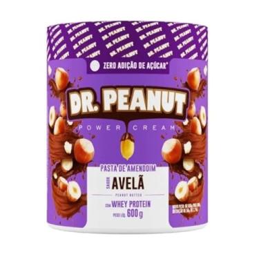 Imagem de PASTA DE AMENDOIM Dr. Peanut 600g - NOVO - Whey Protein - 5 SABORES (Avelã)