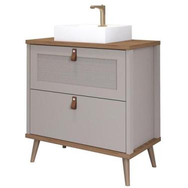 Imagem de Gabinete de Banheiro Veneto com Cuba 60cm Cappuccino/Freijo - MGM