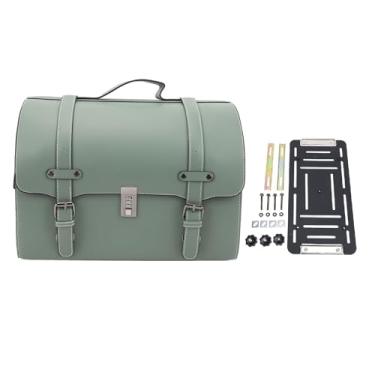 Imagem de Bolsa de Rack Traseiro de Motocicleta 29.5L Capacidade de Liberação Rápida, Couro Falso, Ajuste Universal, Trava Combinada, Feita de Materiais de Desgaste, Oferecem Amplo Espaço