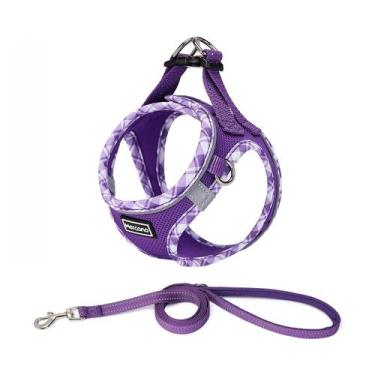 Imagem de Conjunto de arnês e coleira para cães Mercano Soft Mesh Reflective S
