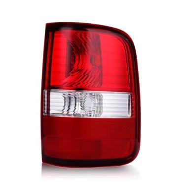 Imagem de OKLPF Luz traseira de freio traseiro compatível com ford f150 2004 2005 2006 2007 2008 conjunto de lanterna traseira vermelha de substituição, inclui uma caixa luxuosa, lado direito do passageiro