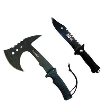 Imagem de Faca Rambo + Machadinha Viking Pesca Camping Sobrevivencia - SQ Comerc