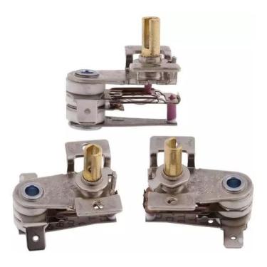 Imagem de Kit 3 Termostatos Tipo Lâmina 128 graus 250V 16A P/ Aplicações em Forn