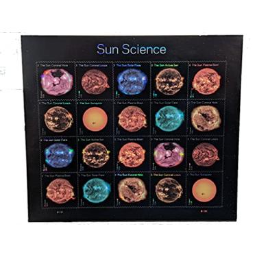 Imagem de United States Postal Service Ciência Solar (Buraco Coronal, Loops Coronais, Explosão Solar, Sol Ativo, Explosão De Plasma, Manchas Solares) (Folha Com 20) Selos Postais De Primeira Classe, 2021 Scot