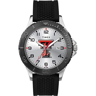 Imagem de Timex Tribute Relógio masculino Gamer 42 mm Quartzo com pulseira de silicone, Texas Tech Red Raiders, Relógio de quartzo