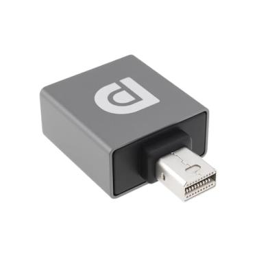 Imagem de eMagTech Mini conversor DisplayPort DP fêmea para mini DP macho adaptador 8K 60Hz para consoles de jogos de laptop 23 x 22 x 11 mm