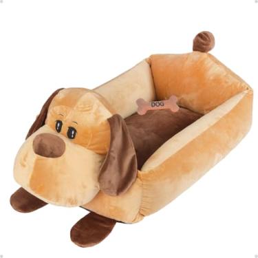 Imagem de Cama Pet De Cachorro Caminha Fofa Ninho Pet Pelúcia Cão (Marrom)