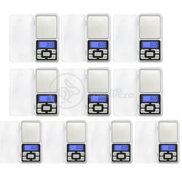 Imagem de Kit 10 Mini Balanças Digitais Alta Precisão 500g prata