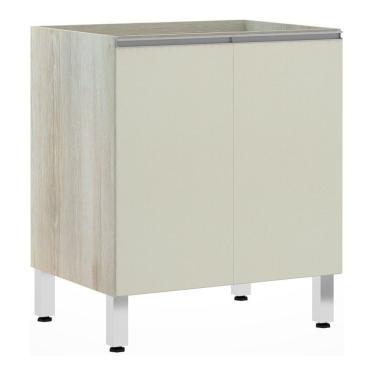 Imagem de Balcão Sem Tampo 70cm Lis Legno Crem e Kashmir