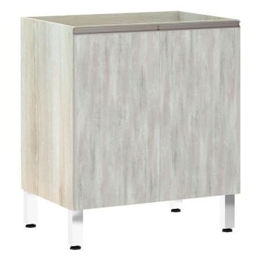 Imagem de Balcão Sem Tampo 70cm Luci Legno Crem e Concreto