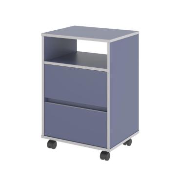 Imagem de Mesa De Cabeceira Com Rodízios Nadi Azul