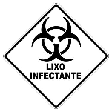 Imagem de Adesivo Lixo Infectante 1 Unidade 20X20Cm Transparente