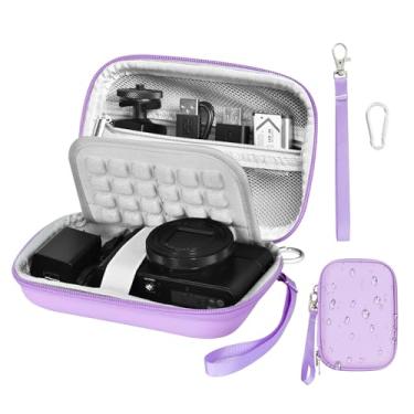 Imagem de EMART Estojo Para Câmera Digital Canon Powershot Elph 180/Sony Dscw800 830/Camkory, Pequena Bolsa De Transporte E Proteção (Tamanho 15,2 Cm X 10,1 2,5 Cm) Com Bolha Antichoque Eva Fotografia, Viagem