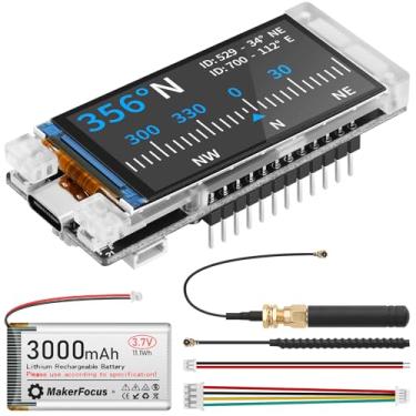 Imagem de YELUFT Placa De Desenvolvimento Vision Master T190 Esp32-S3R8 Com Bateria 3000 Mah, Tela Tft 1,9 Polegadas, Antena 915 Mhz Integrada Sx1262 Lora Wifi Bluetooth 5.0 Compatível Meshtastic Arduino Iot