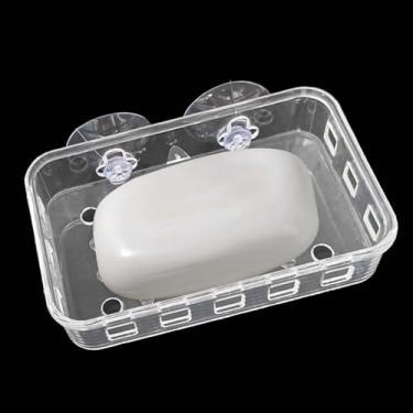 Imagem de Capiant 1 Pacote Com Ventosa Para Saboneteira, Estojo Transparente De Acrílico Parede, Acessório Banheiro E Cozinha, Segura Segurança Sabonete Em Barra, Esponja Produtos Higiene Pessoal