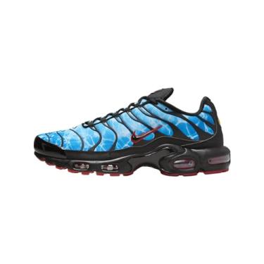 Imagem de Nike Tênis masculino moderno Air Max Plus Lifestyle, preto/azul báltico/azul fotográfico/preto, 10.5
