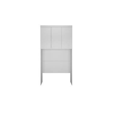 Imagem de Modulado de Quarto Armário Ponte Aéreo Solteiro Rizon/Linea c/ 3 Portas Neve - Novo Horizonte