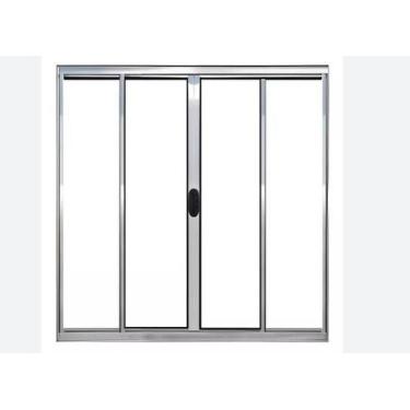 Imagem de Janela 4 Folhas Sem Grade Linha 18 - Prover Esquadrias, 100x200, Preto