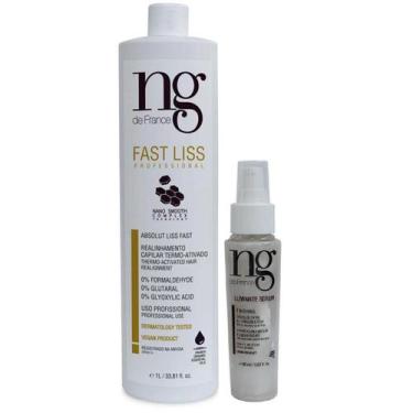 Imagem de Kit Ng De France Fast Liss 1000ml + Serum Iluminate 60ml