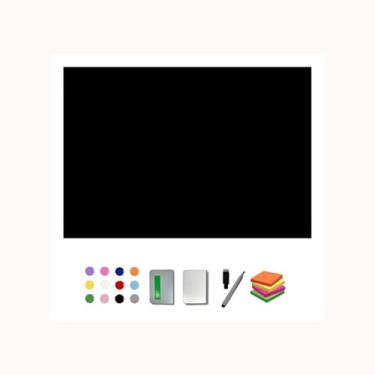 Imagem de Painel Mural Magnetico Fotos Preto 50x80 cm de Parede com 12 Imãs 1 Postiti e Caneta escreve apaga com suporte de fização na parede sem Furos