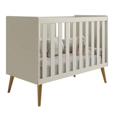 Imagem de Berço Americano Retrô Isis Areia Fosco - MoveisAqui