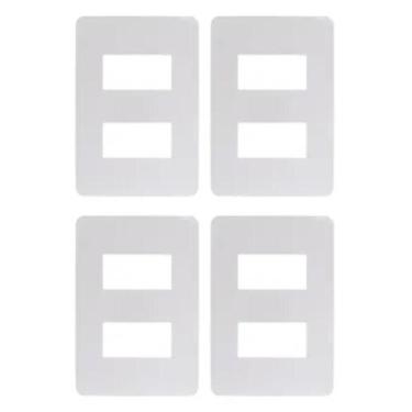 Imagem de Kit 4x Placa 4X2 2 Módulo Branco Orion Schneider S730121004