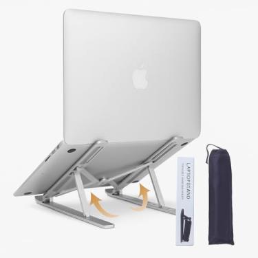 Imagem de Suporte de Mesa Portátil para Notebook/Laptop de 10" a 17,3", Com 6 Níveis de Regulagem+ Case,Apoio Universal, Dobrável, Acompanha Bolsa de Transporte - THREE BROTHERS