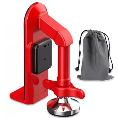 Imagem de Trava De Porta Com Alarme Segurança 80 Dcb Portatil Anti Furto Roubo Bloqueador Fechadura Viagem Pousada Hotel Casa