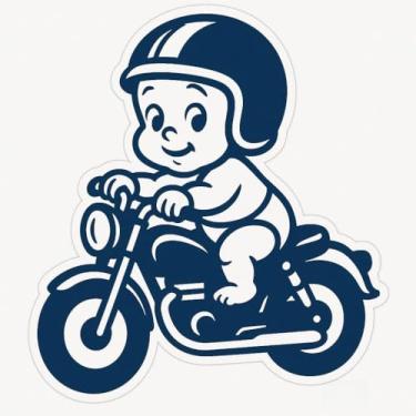 Imagem de Adesivo Moto Bebê a Bordo: 'Na Garupa'