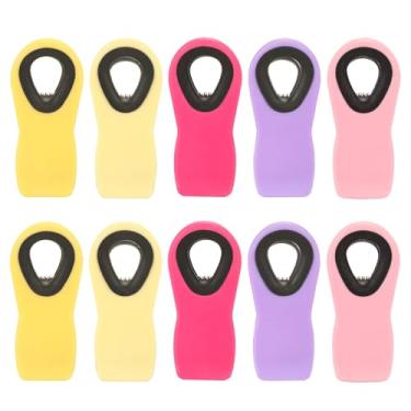 Imagem de Clipes de chip clipes de pão clipes de saco clipes magnéticos clipes de chip clipes de saco clipes de alimentos para pacotes de alimentos clipe de saco de chip (10 peças amarelo claro)