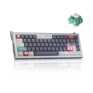 Imagem de kutethy Teclado para jogos KY67 Pro, teclado de efeito Hall 65% RGB, 67 teclas com interruptores magnéticos Gateron, acionamento rápido, acionamento ajustável