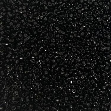 Imagem de Miyuki Delica 11/0 contas de semente - contas de vidro a granel 5 gramas e tamanho 1,6 mm 1000 peças contas de semente de vidro pretas (DB10)
