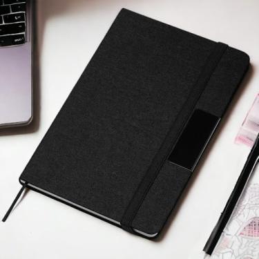 Imagem de Caderno De Anotações 80 Folhas com Elástico Preto