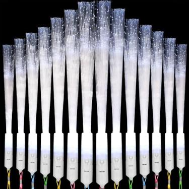 Imagem de VAIPI Pacote Com 50 Luzes De Fibra Óptica Para Despedida Casamento, Fogos Artifício, Varinhas Luz Led Brancas 3 Modos Chá Panela, Adereços Pista Dança, Bar No Escuro, Festa (50)